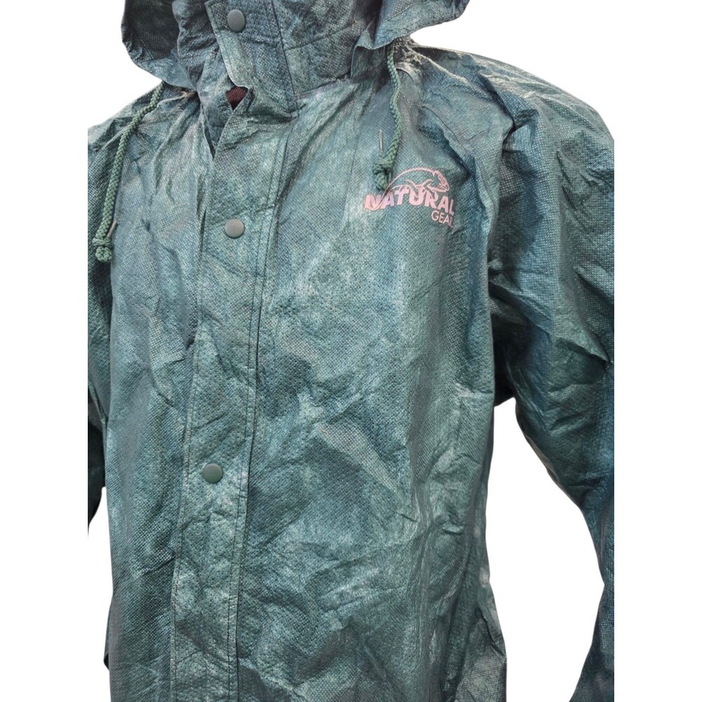 Natural Gear Ultralight Rain Suit Jacket & Pant Set Waterproof Green Camo Sz XL